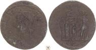 Roman Empire centenionalis Constans, FEL TEMP REPARATO, Soldier leading small figure from hut beneath tree -