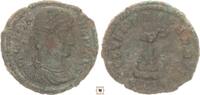 Roman Empire Follis Constans, FEL TEMP REPARATIO, Phoenix standing on rock mound -