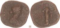 Roman Empire AE sestertius Faustina Junior, FECVNDITAS, Fecunditas standing -