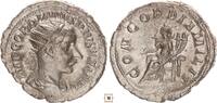 Roman Empire AR Antoninianus Gordian III., CONCORDIA MILIT, Concordia seated -