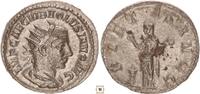 Roman Empire Antoninianus Volusian, PIETAS AVGG, Pietas standing -