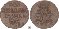 Denmark 1 skilling Christian VII. -
