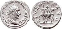 Roman Empire Antoninianus Trajan Decius, ADVENTVS AVG, Emperor on horseback -
