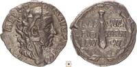 Roman Empire AR denarius Club within wreath -