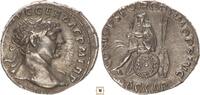 Roman Empire AR denarius Dacia seated in attitude of mourning on round shield -