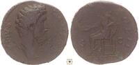 Roman Empire AE sestertius Aelius Caesar, TR POT COS III/CONCORD, Concordia seated -