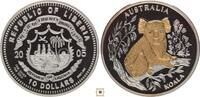 Liberia 10 dollars Australia - Koala, partially gilt with diamonds -
