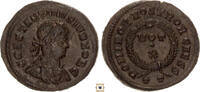 Roman Empire follis Constantine II. as Caesar, VOT X in wreath, Ticinium -