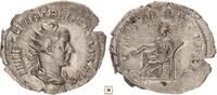 Roman Empire AR Antoninianus Trebonianus Gallus, IVNO MARTIALIS, Juno seated -