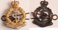 United Kingdom collar badge Royal Army Medical Corps, Collar badge, in arduis fidelis, J.R. Gaunt, London -