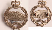 UK/Great Britain cap badge RTR Royal Tank, Regiment cap badge, Fear naught -