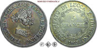 Principality of Lucca and Piombino 5 FRANCS / 5 FRANKEN / 5 FRANCOS Elisa Bonaparte and Felice Pasquale Baciocchi -