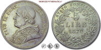 Papal States / Kirchenstaat / États pontificaux 5 LIRE 1870 A XXIV Pope ... 325.11 £  +  shipping