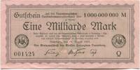 Schleswig Holstein, 1 Milliarde Mark Lauenburg Kreisausschuss,Sitz Ratzeburg, -