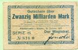 Schlesien/Frankenstein, 20 Milliarden Mark Magistrat, -
