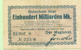 Schlesien/Frankenstein, 100 Milliarden Mark Magistrat, -
