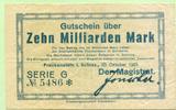 Schlesien/Frankenstein, 10 Milliarden Mark Magistrat, -