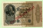 Deutschland 1 Milliarde Mark Überdruck nur auf der Vorderseite, -