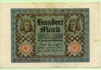 Deutschland, 100 Mark Unterdruckbuchstabe auf der linken Seite !!, -