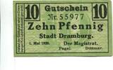 Pommern, 10 Pfg. Dramburg, -