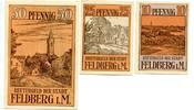 Mecklenburg, 10 Pfg. 25 Pfg. 50 Pfg. Feldberg, -