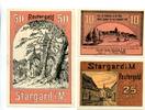 Mecklenburg, 10 Pfg. 25 Pfg. 50 Pfg. Stargard, -