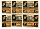Sachsen, 2x20 Pfg. 2x75 Pfg. 2x1 Mk Leipzig, -
