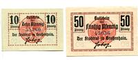 Sachsen, 10 Pfg. 50 Pfg. Großenhain, -