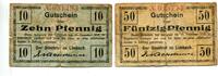 Sachsen, 10 Pfg. 50 Pfg. Limbach, -