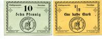 Sachsen, 10 Pfg. 1/2 Mark Zwenkau, -