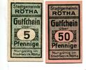 Sachsen, 5 Pfg. 50 Pfg. Rötha, -