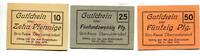 Sachsen, 10 Pfg. 25 Pfg. 50 Pfg. Obercunnersdorf, -