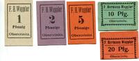 Sachsen, 1 Pfg. 2 Pfg. 5 Pfg. 10 Pfg. 20 Pfg. Obercrinitz, -