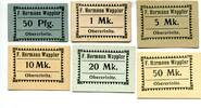 Sachsen, 50 Pfg. 1 Mk. 5 Mk. 10 Mk. 20 Mk. 50 Mk. Obercrinitz, -