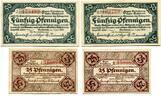 Niedersachsen, 2x25 Pfg. 2x50 Pfg. Hannover, -