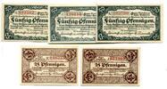 Niedersachsen, 2x25 Pfg. 3x50 Pfg. Hannover, -