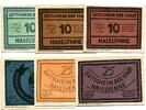 Niedersachsen, 3x10 Pfg. 2x25 Pfg. 50 Pfg. Haselünne, -