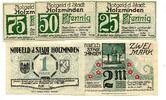 Niedersachsen, 25,50,75 Pfg. 4x1 Mk.,3x2 Mk. Holzminden, -