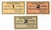 Köln-Ehrenfeld, 1,2 u.3 Mark KGL Mauser-Eisenwerke GmbH, -