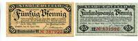 Rheinland 25 Pfg. 50 Pfg. Crefeld, -
