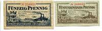 Rheinland 25 Pfg. 50 Pfg. Duisburg, -