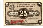 Rheinland 25 Pfg. Wesel, -