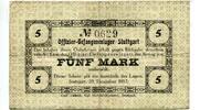 Württemberg, 5 Mark Stuttgart, -