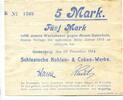 Schlesien, 5 Mk. Gottesberg, -