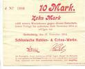 Schlesien, 10 Mk. Gottesberg, -