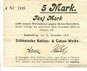 Schlesien, 5 Mk. Gottesberg, -