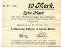 Schlesien, 10 Mk. Gottesberg, -