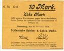 Schlesien, 10 Mk. Gottesberg, -