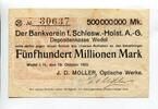 Schleswig-Holstein 500 Millio. Mk. Wedel, -