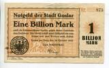 Niedersachsen 1 Billio. Mk Goslar, -